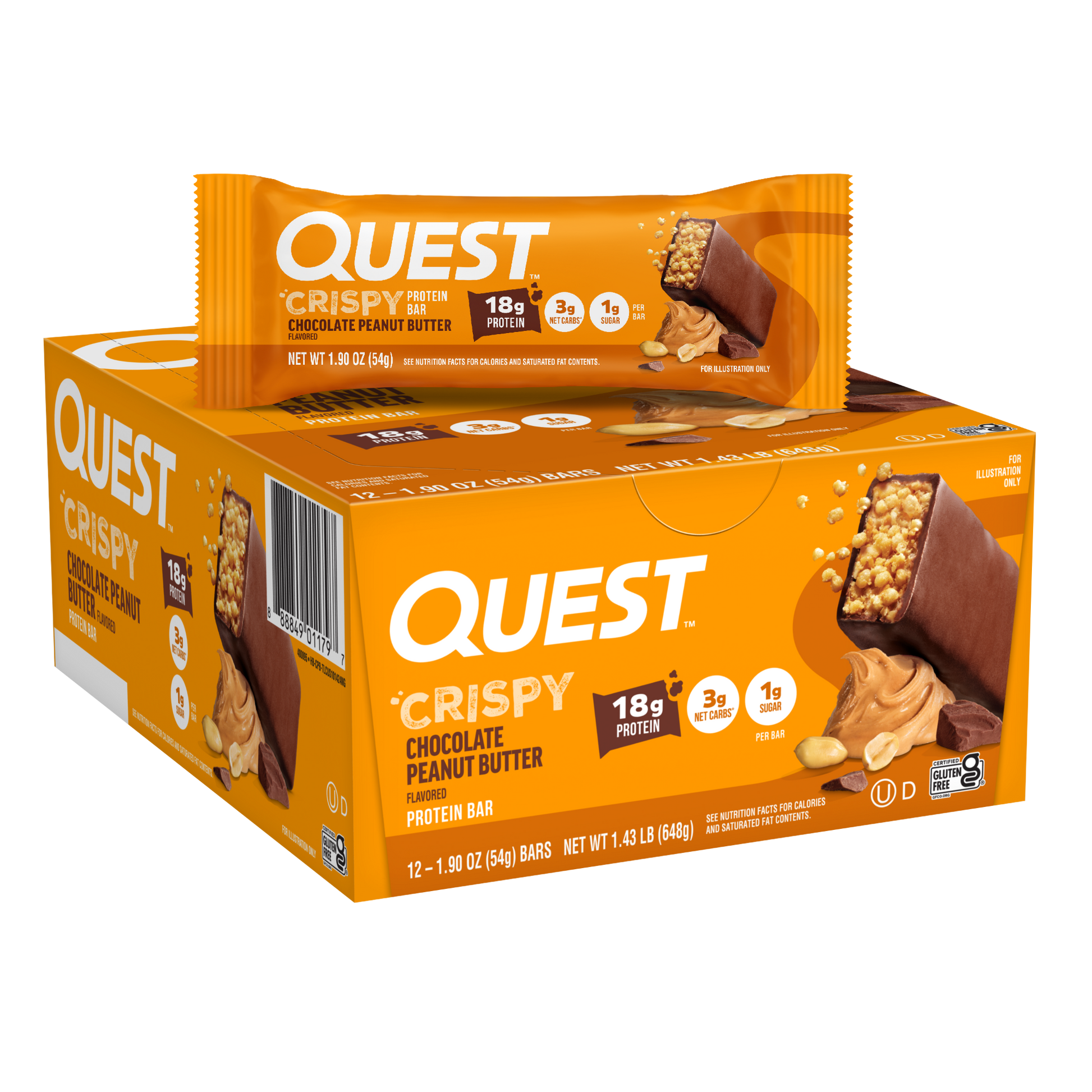 chocolate-peanut-butter-crispy-hero-protein-bars-x7 400095_QN_USA_Pkg_Crispy_ProteinBar_CPB_12ctCarton_3D_Composite_Force.png